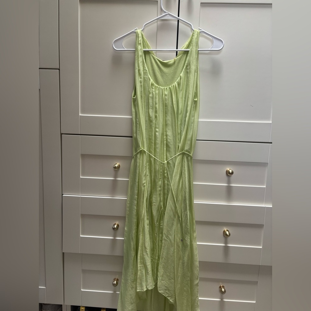 Elie Tahari Lime Green Sleeveless silk Dress